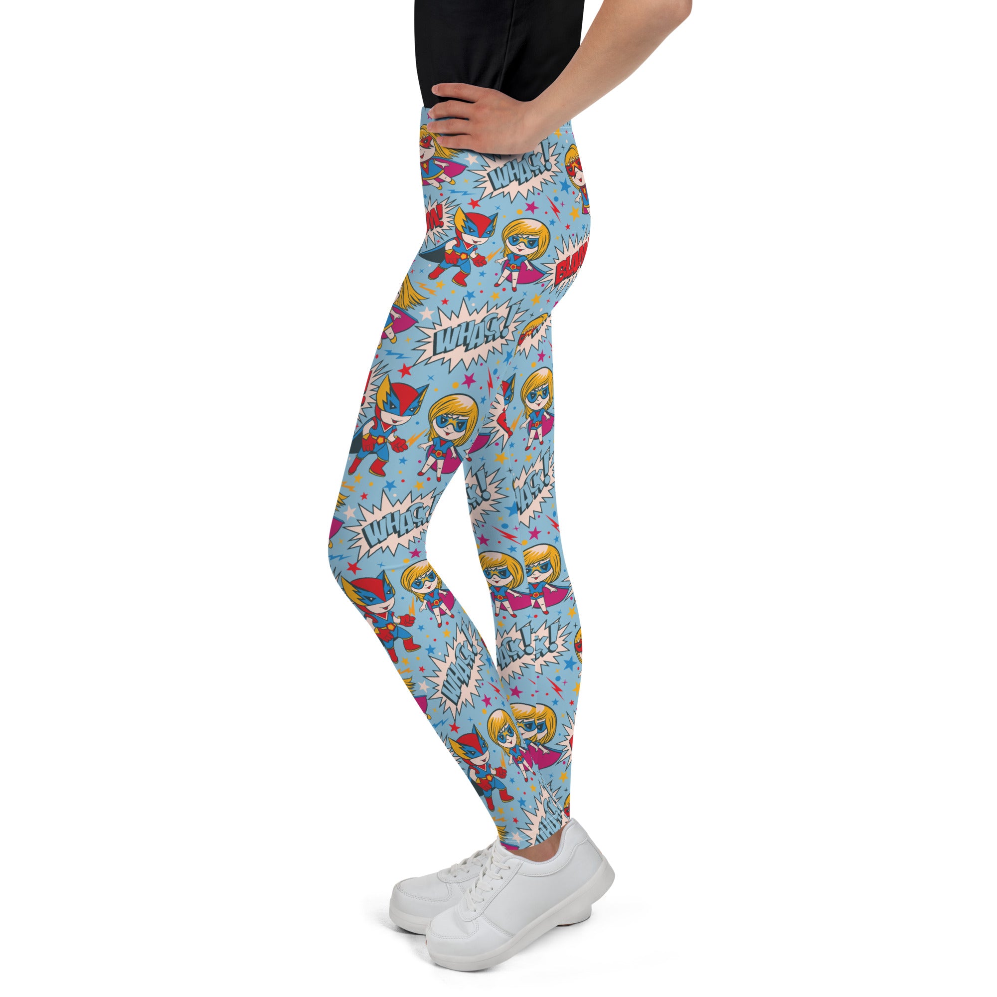 SHE REBEL - Super Hero Girl Power Leggings (Girls' Sizes 8 - 20)
